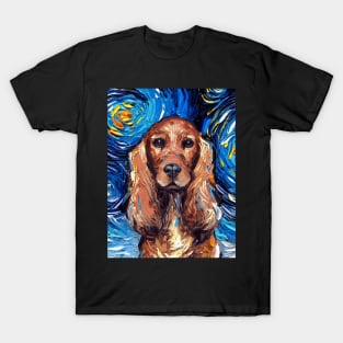 Cocker Spaniel Night (Portrait) T-Shirt